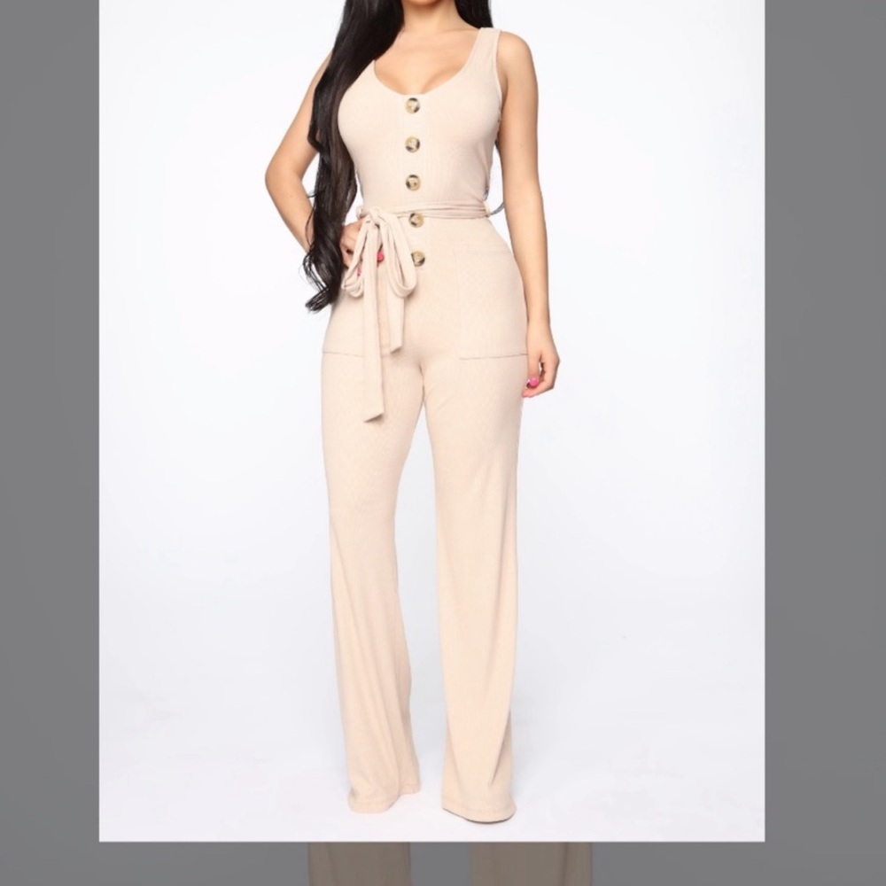 Fashion Nova Cream Jumpsuit!